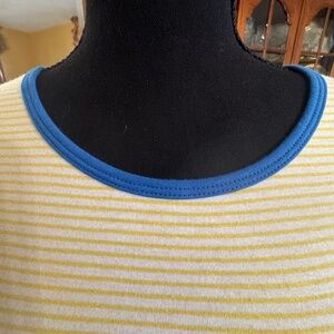 **LOOK**PRICE DROP! T by Talbots top-Yellow/white stripes and  blue trim PS- NWT